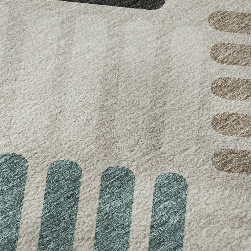 Premium Machine Washable Mayfield AMF2339 Geometric Rug, 10' x 14', Dune