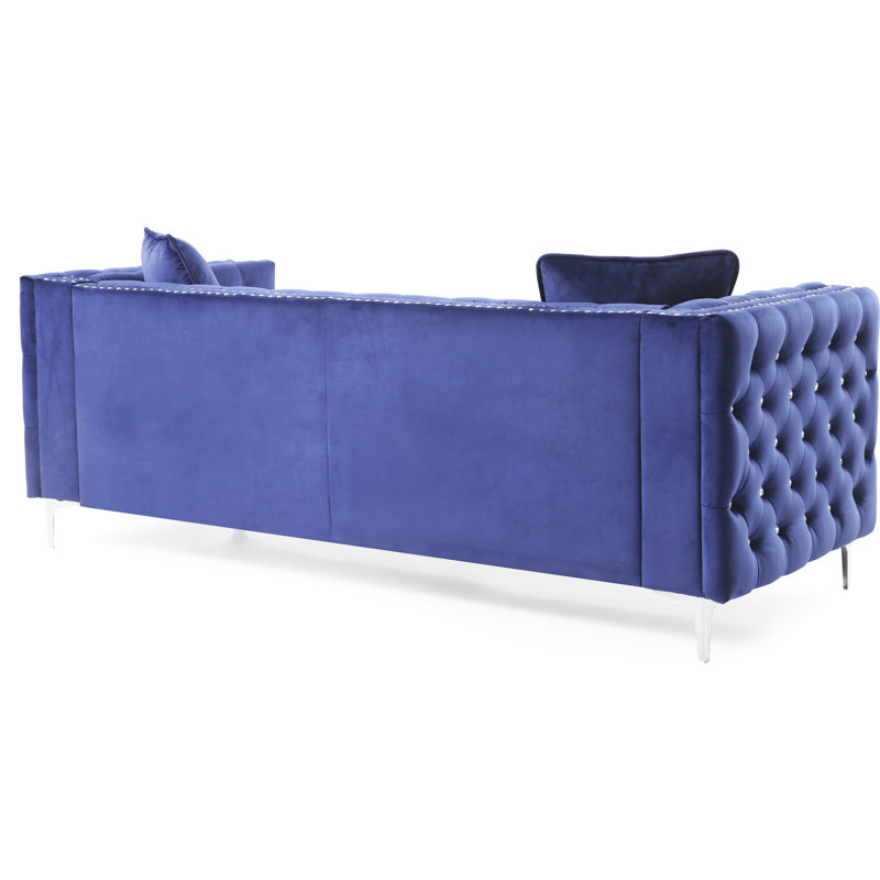 Velours bleu rembourré de mousse avec revêtement et devant G829a-s