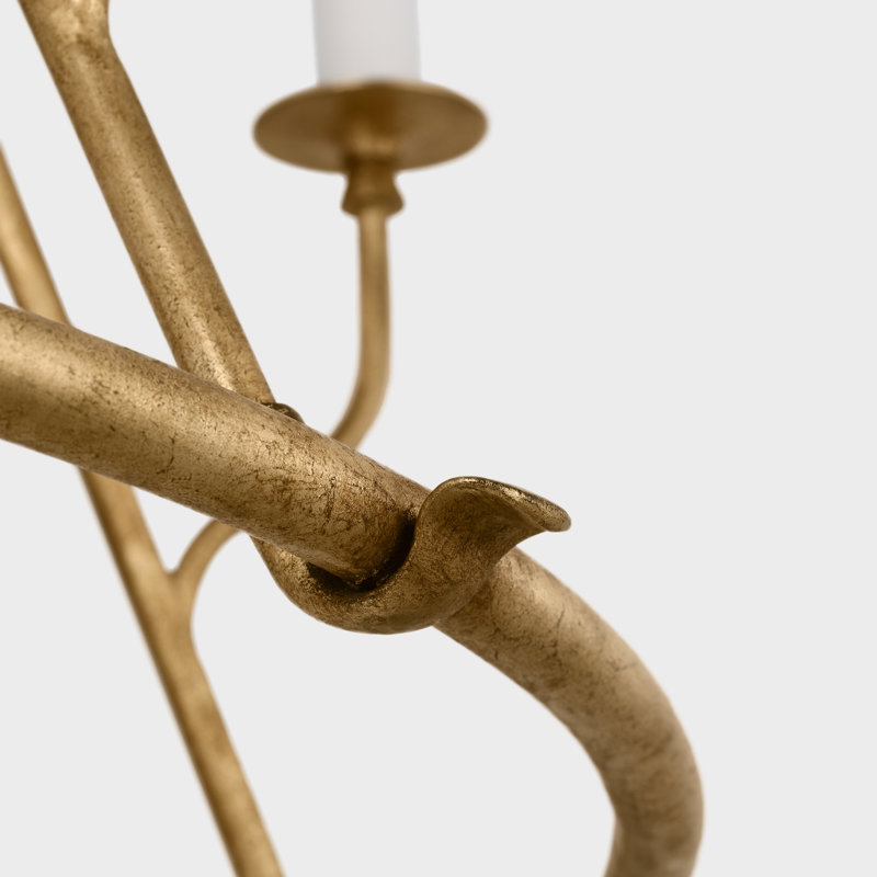 Lorio 12 - Light Chandelier, Golded Iron