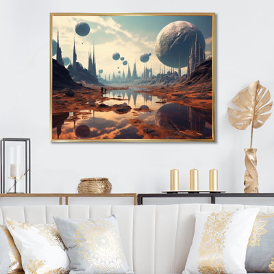 " Futuristic Visions Surrealistic Moon Landscape I "