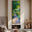 Grand art mural sur toile encadré - Arbre impressionniste ensoleillé pour impression de couloir - 60 po x 20 po-431821665-431821666