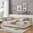 L-shape Corner Bed Frame Velvet Tufted Daybed-378269701-369701718