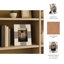 Rectangular Decorative Photo Frame with Striped Design - Stylish Picture Frame for Console Table Accent for Entryway Decor - 9", Black & White