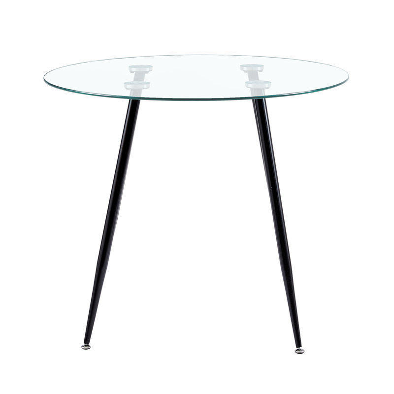 Almandine Round Dining Table with Iron Base