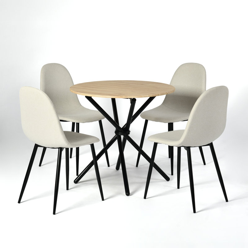 Bairdford 4 - Person Dining Set, Beige