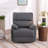 Faux Leather Manual Rocker Recliner Chair With Pop-up Footrest & 360 Swivel Rotation Base-1099545403