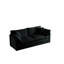 Moderne 3 pièces, siège très profond excellent, surdimensionné 3 avec chenille noire simple, canapé modulaire au look exceptionnel pour le salon, canapé et siège simple et relaxant