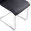 Chic chaise de salle à manger en similicuir noir avec pieds en métal massif, 6 pour une élégante chaise de salle d'étude dans la maison