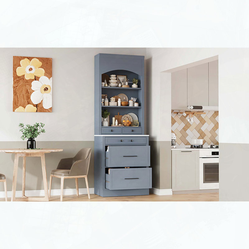 Grande vitrine Modern Kitchen Pantry, Gris