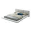 Lit plateforme tapissier capitonné en bois massif-1135184329