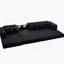 Canapé modulaire surdimensionné Cloud, canapé en L, canapé-lit convertible, sans assemblage, huit coussins, 3-en-1, poche latérale, faisant face à gauche, 4 sièges, velours côtelé, noir-2048665321