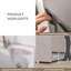 Freestanding 30'' Beige Laundry Sink Cabinet with Hot & Cold Water Drop-in Solid Surface Utility Sink