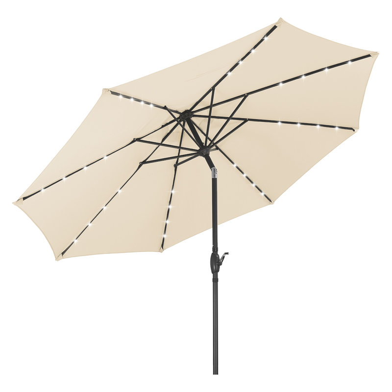 Parasol de plage éclairé 10 pi Joice, Kaki