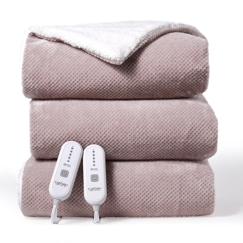 Jeté de lit chauffant électrique Sherpa, 4 niveaux de chauffage, chauffage rapide, arrêt automatique, lavable à la machine, certifié ETL, usage domestique