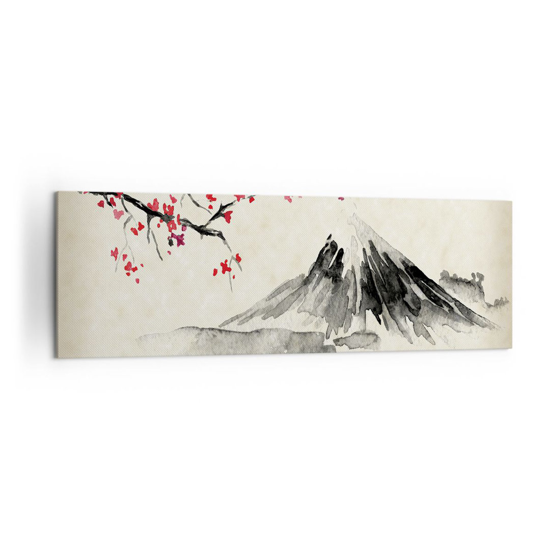 Leinwandbild Aquarell Asiatische Landschaft