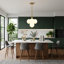 4 - Light Linear Dimmable Sphere Sputnik Design Tiered Chandelier With Glass Globe Shade-100351881