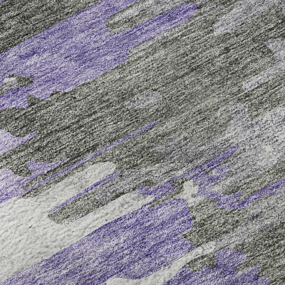 Premium Machine Washable Prisco Purple Rug
