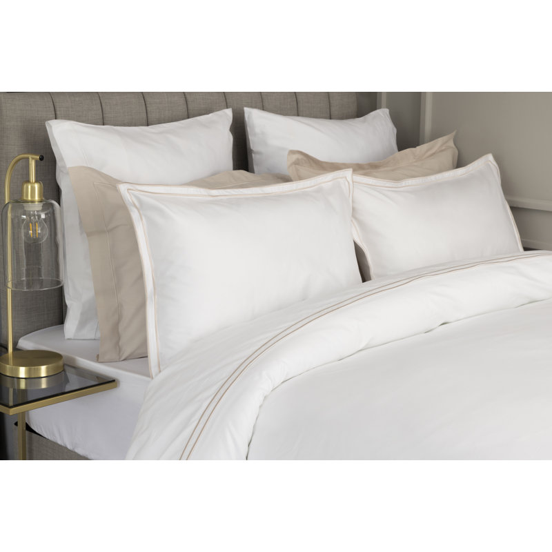 Solid Colour Duvet Cover Set with Pillowcases, Double - 2 Standard Pillowcases