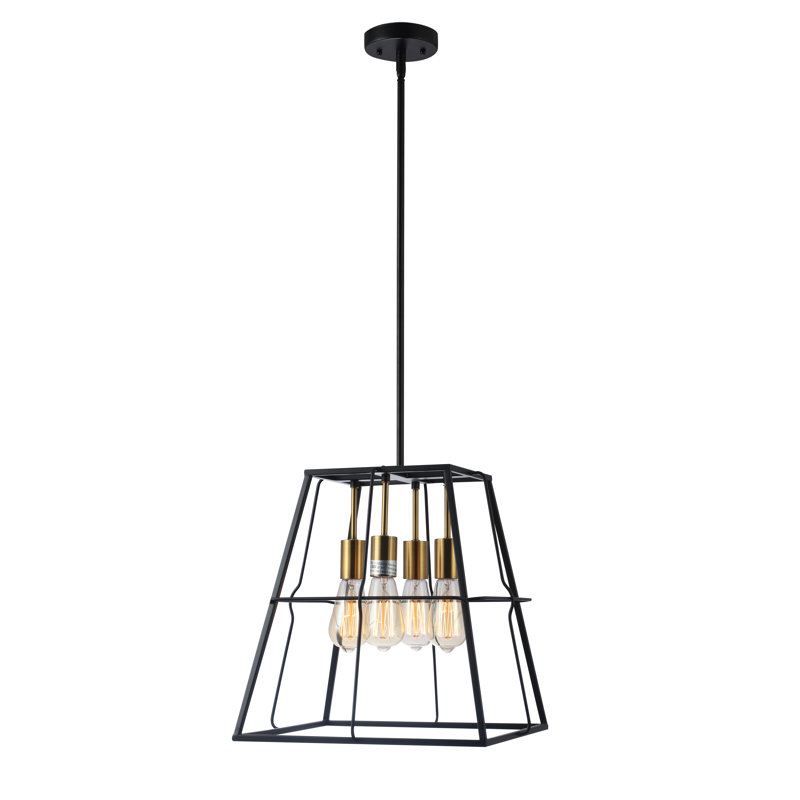 Lustre rectangulaire à 4 lumières