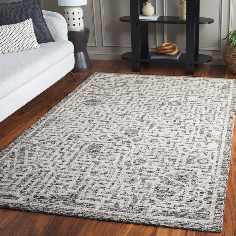 Tapis sud-ouest en laine touffeté à la main Lalania, Rectangle de 5 pi x 8 pi