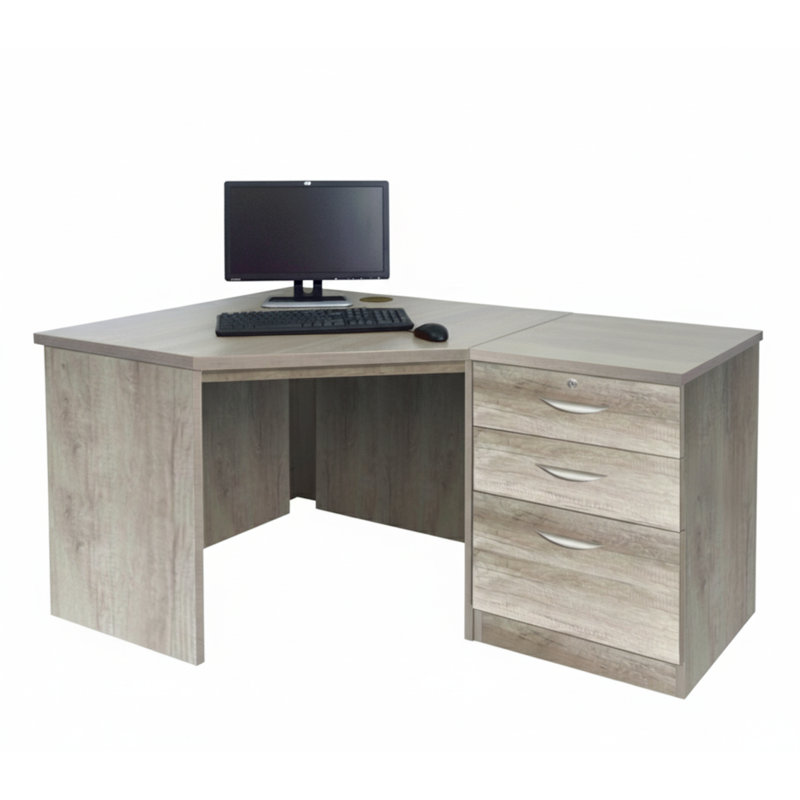 Nemisco Corner Computer Desk, Grey