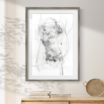 Graphite abstrait IV - impression encadrée