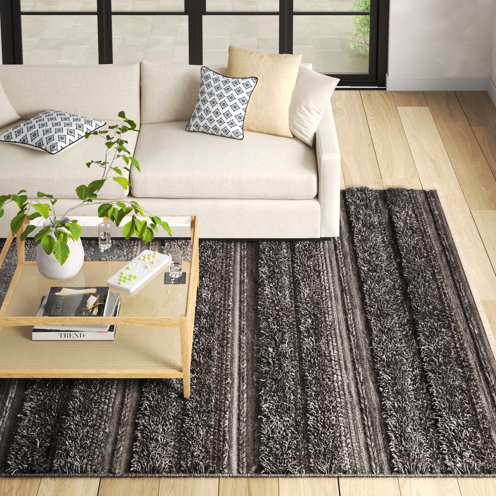 Nelle Handmade Rug, Rectangle 8'10" x 12'