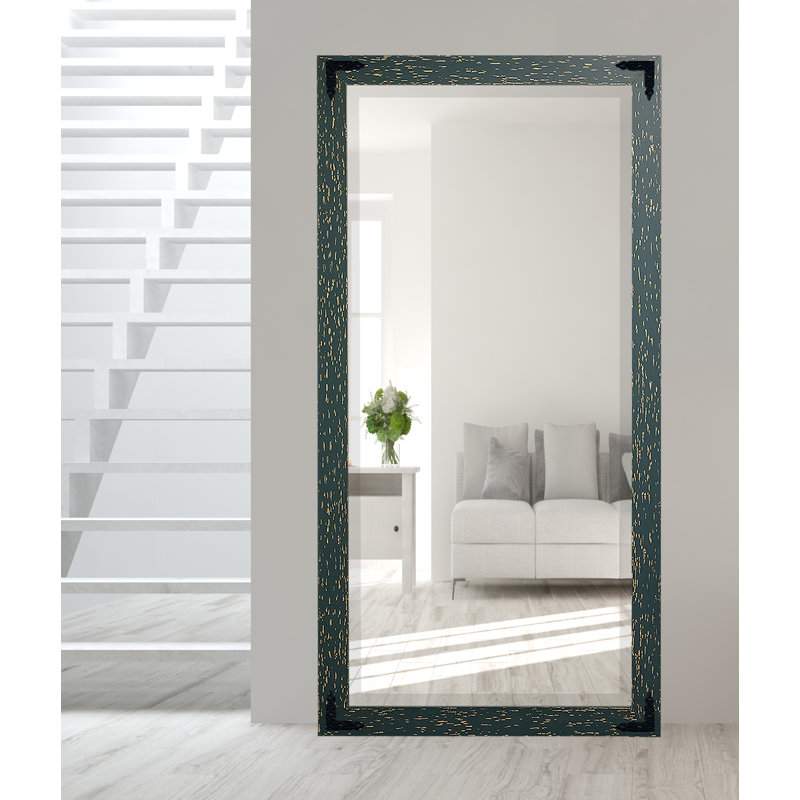 Miroir pleine longueur biseauté Gros, H 70,5 po x l 30po, Vert