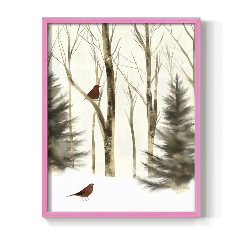 Christmas Holiday Art CCLXXXIX Framed Print - Solid Wood, H 15 po x l 12 po, Rose