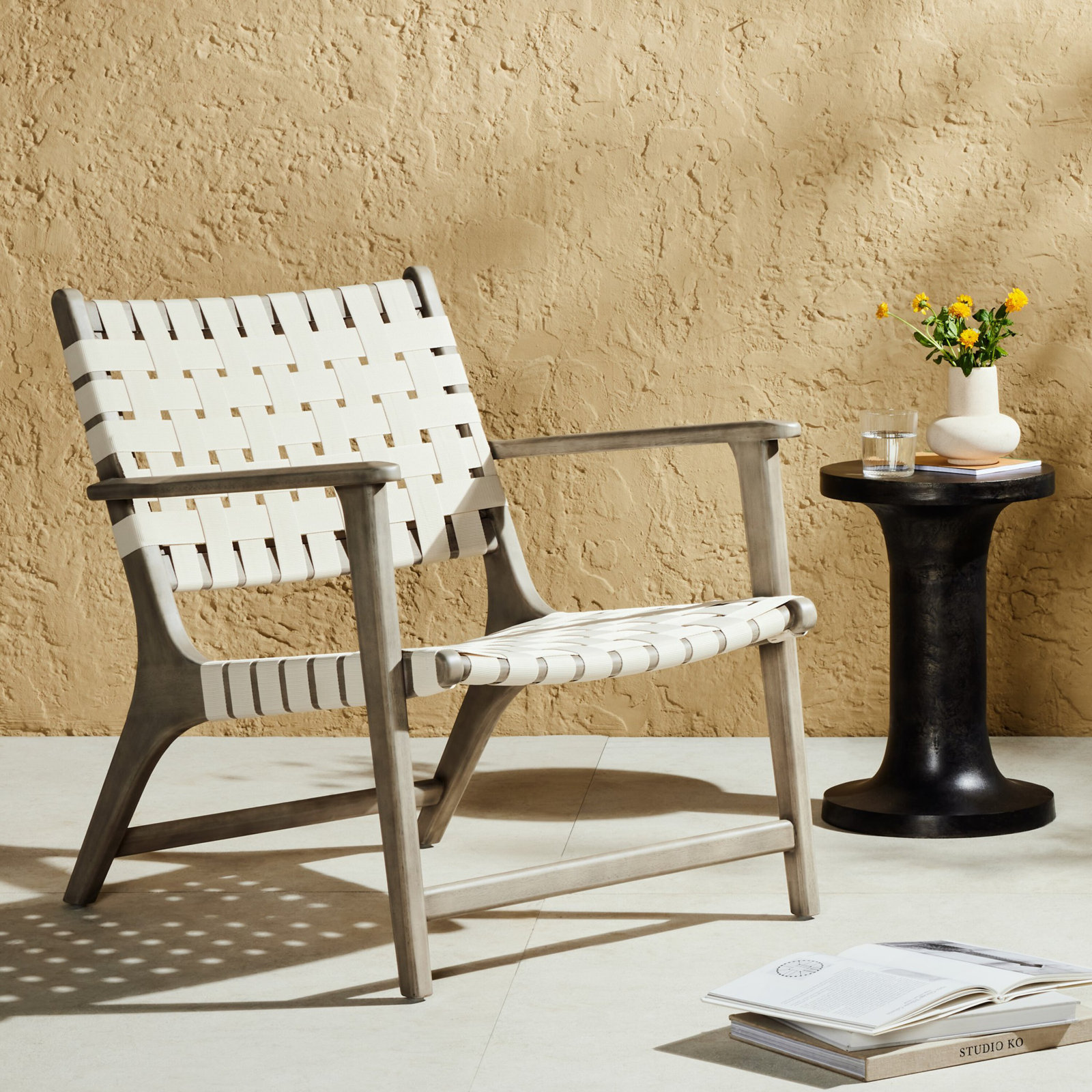 Fran Outdoor Lounge Chair, Gray
