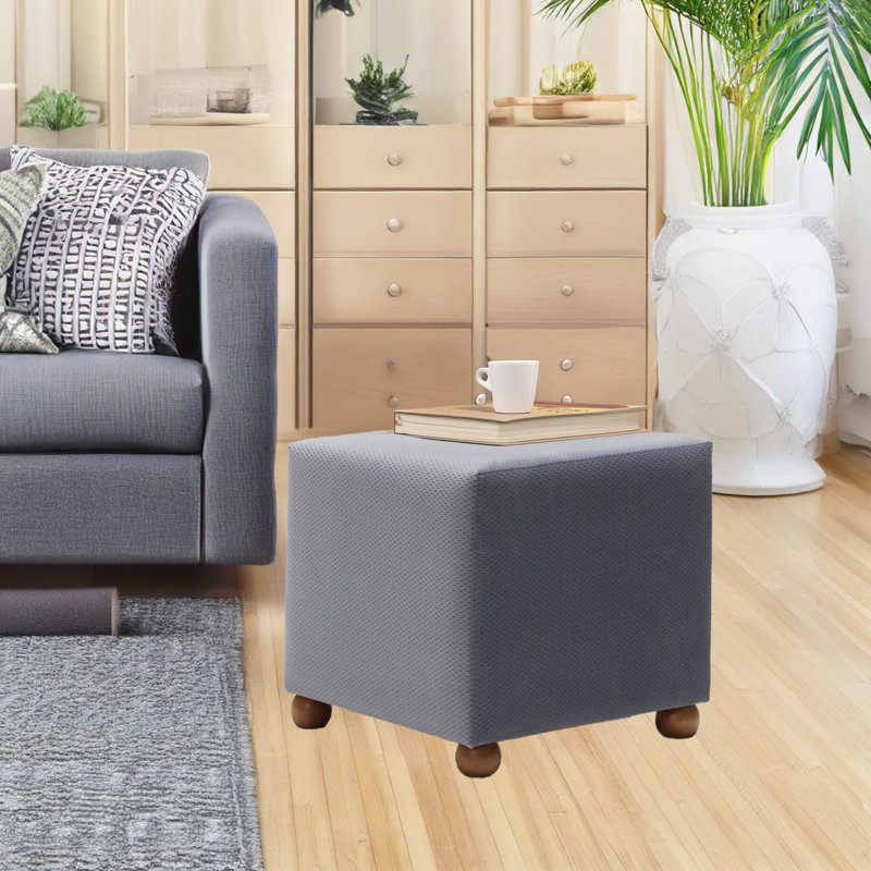 Repose-pieds Brout, Polyester / coton gris