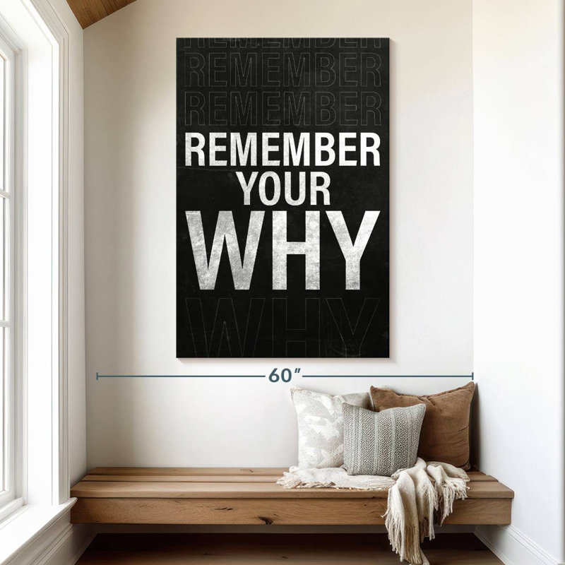 Always Remember Your Why, 51" H x 34" W