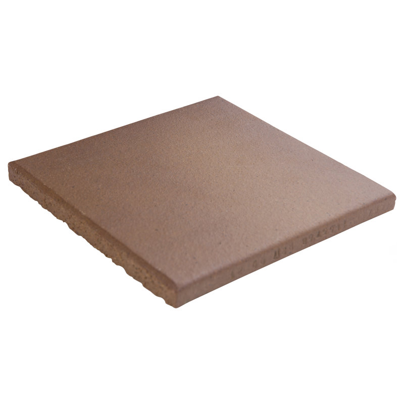 Carreau de céramique bullnose brun foncé 6 po x 6 po Quarry
