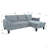 Reversible Sectional Sofa With Storage Chaise, Arm With Cup Holder,Storage And USB Ports , Modern Corduroy Fabric Sleeper Sofa L-Shaped Couch For Living Room, Bedroom, Apartment,Office-908338327