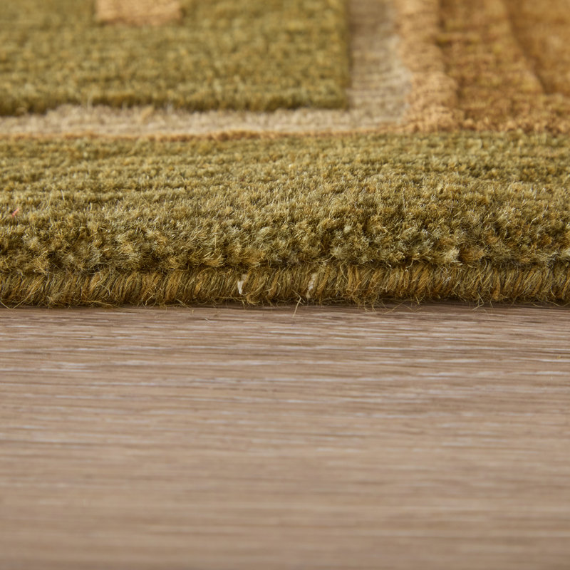 Tapis géométrique moderne Chadwick, Brun, Rectangle 7 pi 9 po x 9 pi 9 po