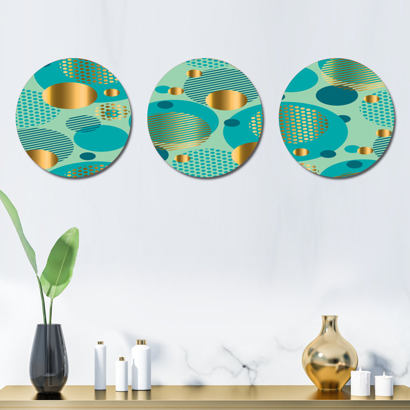 Ensemble de 3 décorations murales Dynamics III