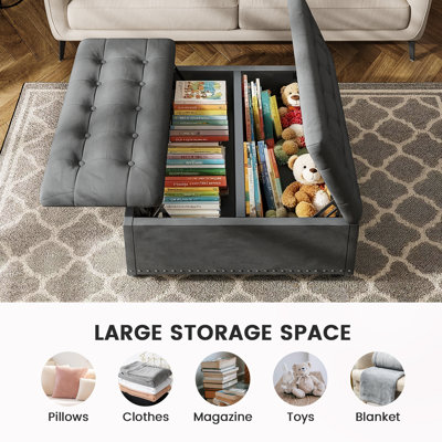 Repose-pieds avec rangement 33,5 po l 33,5 po