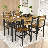 5-Piece Dining Table Set For 4 With Storage Rack, Farmhouse Wood Kitchen Table & Chairs Set With Metal Frame, Dining Room Table With 4 Curved Chairs For Breakfast Nook, Apartment-1034304576