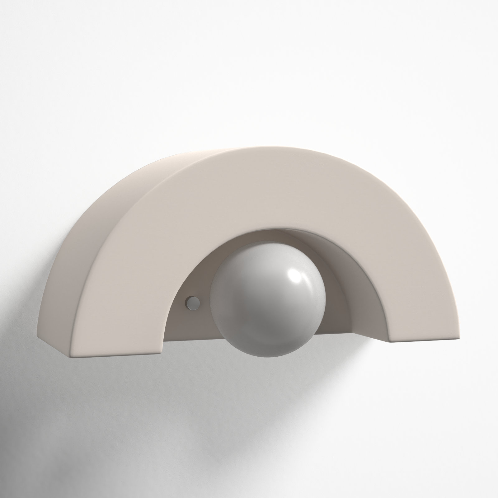Payam Single Light Dimmable Demilune Sconce, Matte White
