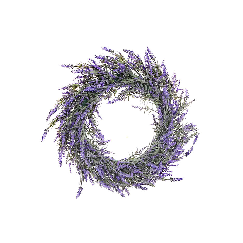 Faux Lavender Plastic 18'' Wreath