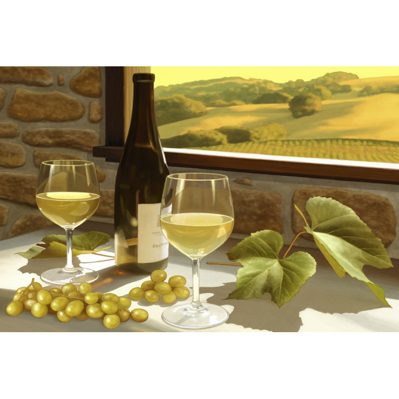 Wine Country - Mendocino - Wrapped Canvas Painting, 51cm H x 76cm W x 3.8cm D