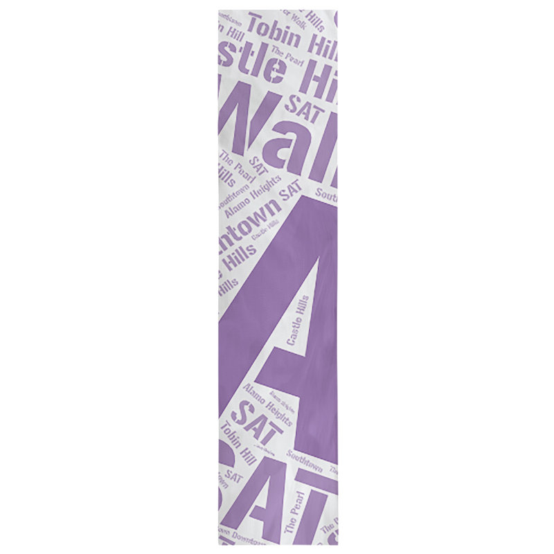 Chemin de table blendtable en coton, 90 po x 16 po, Mauve, San Antonio