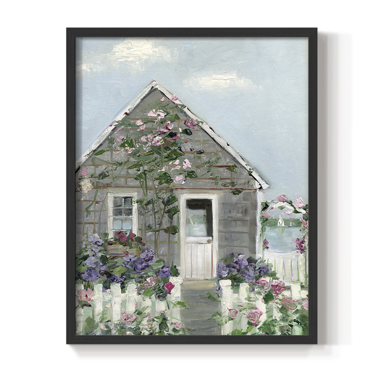 Coastal Cottage I, reproduction encadrée - bois massif, Noir, noir, noir, noir, H 15 po x l 12 po