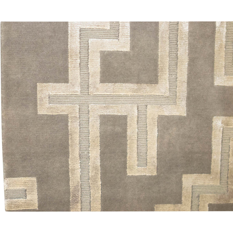 High-Quality Hand-Knotted Graphite Area Rug
