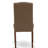 7 Piece Dining Table Set Consist of a Rectangle Dining Room Table and 6 Dark Coffee Linen Fabric Upholstered Parson Chairs, Mahogany-738781419-738781418