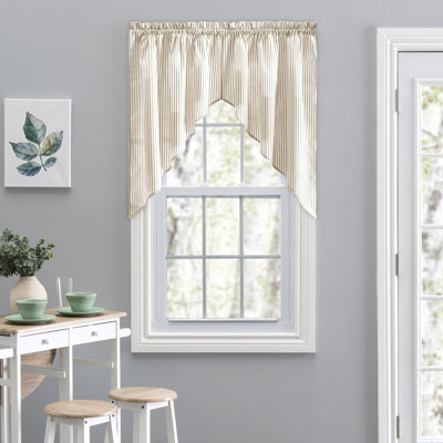 Charis Cotton Blend Striped Swag Window Valance