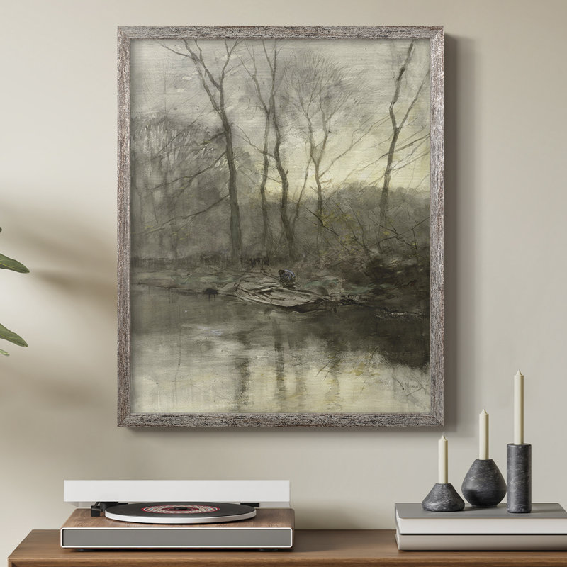 «Vintage Landscape CCLXIV», reproduction encadrée - bois massif, H 15 po x l 12 po