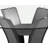 Rodner Grey Modern And Sleek Metal Glass Rectangular Counter Height