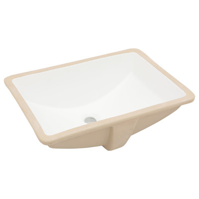 21.5"X15" Rectangular Ceramic Undermount Bathroom Sink With Overflow - Modern Classic Style, Stain , For Various Spaces Elegant Appearance, Different Areas