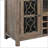Raphaela Weathered Cherry Finish Server W/Cup Holder & Wine Rack